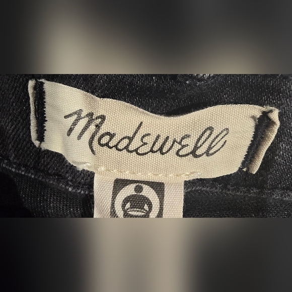 Madewell Roadtripper Skinny Flare With Split Hem In Black Size 29 - Picture 7 of 9